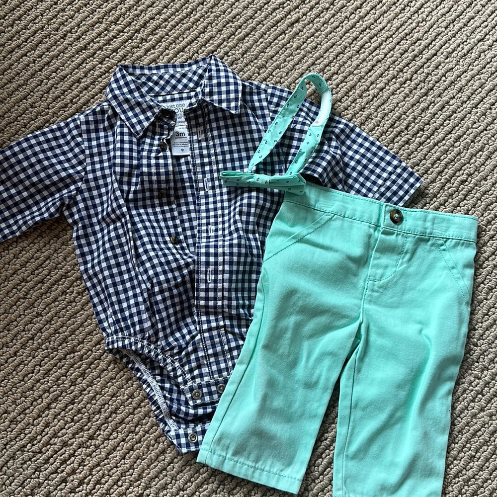 Easter bow tie set, Carters 3 months